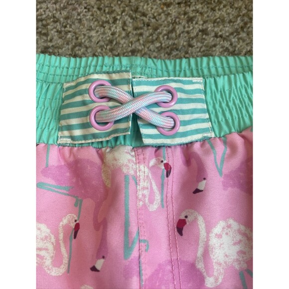 MATILDA JANE Enchanted Garden Flamingo Fan Club Swim Trunks size 16 - Picture 3 of 6
